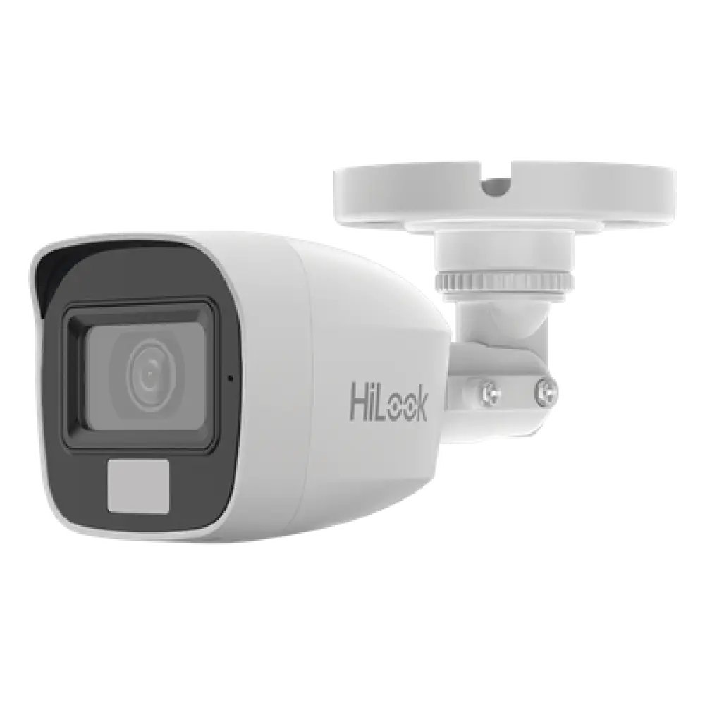 Cámara Bala TURBOHD / 3K Megapixel / Dual Light 20 m (65.6 ft) / Lente 2.8 mm / 105° de Visión / IP66 / Audio por Coaxitron / Multitecnología