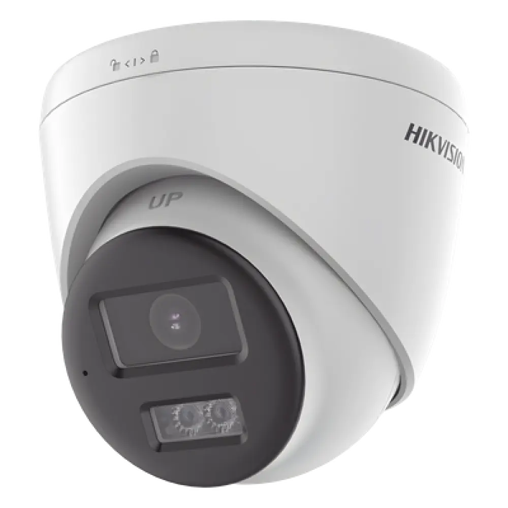 Cámara Turret TURBOHD / 8 Megapixel 4K / Dual Light 40 m (131.2 ft) / Audio Bidireccional / Sirena y Estrobo / IP67