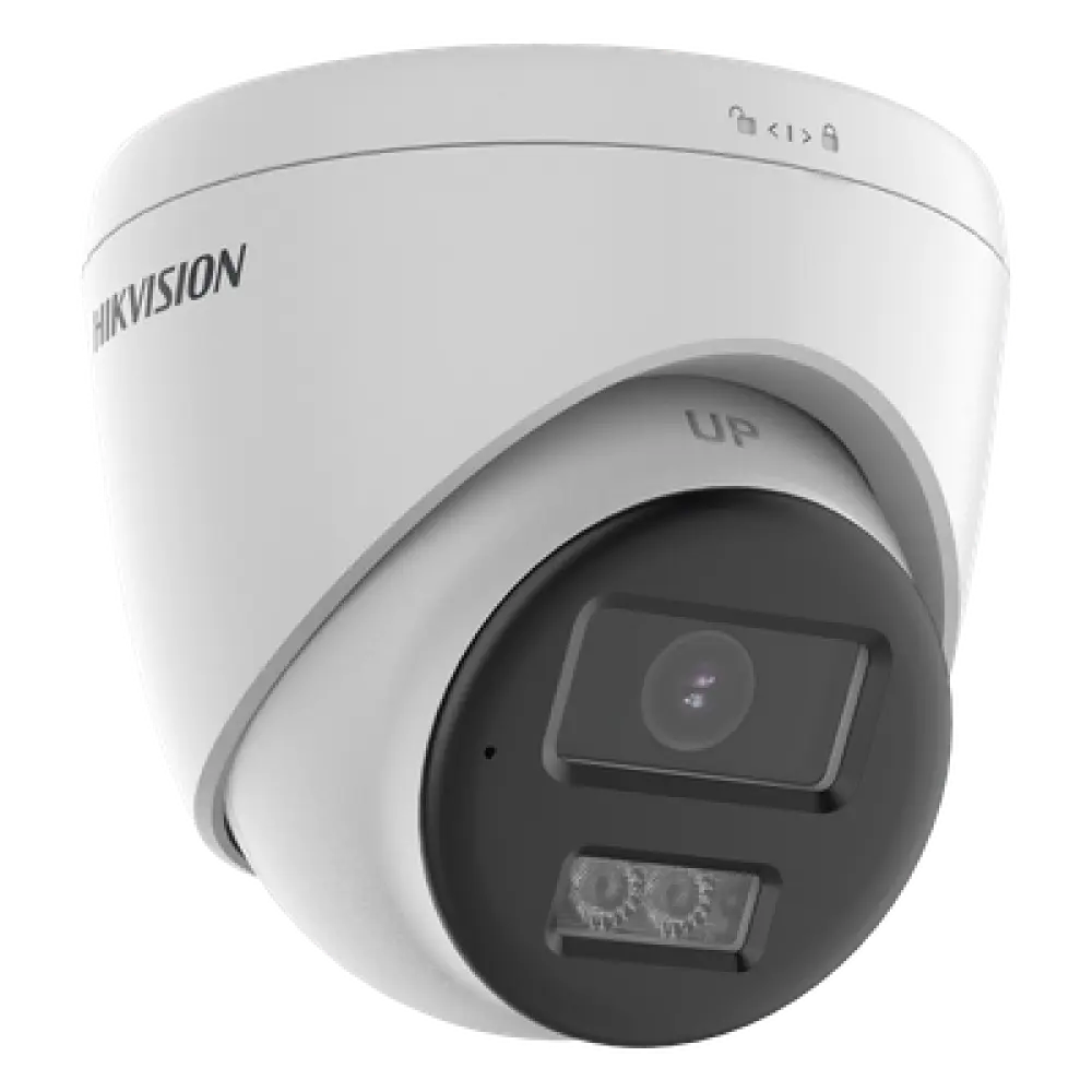 Cámara Turret TURBOHD / 8 Megapixel 4K / Dual Light 40 m (131.2 ft) / Audio Bidireccional / Sirena y Estrobo / IP67
