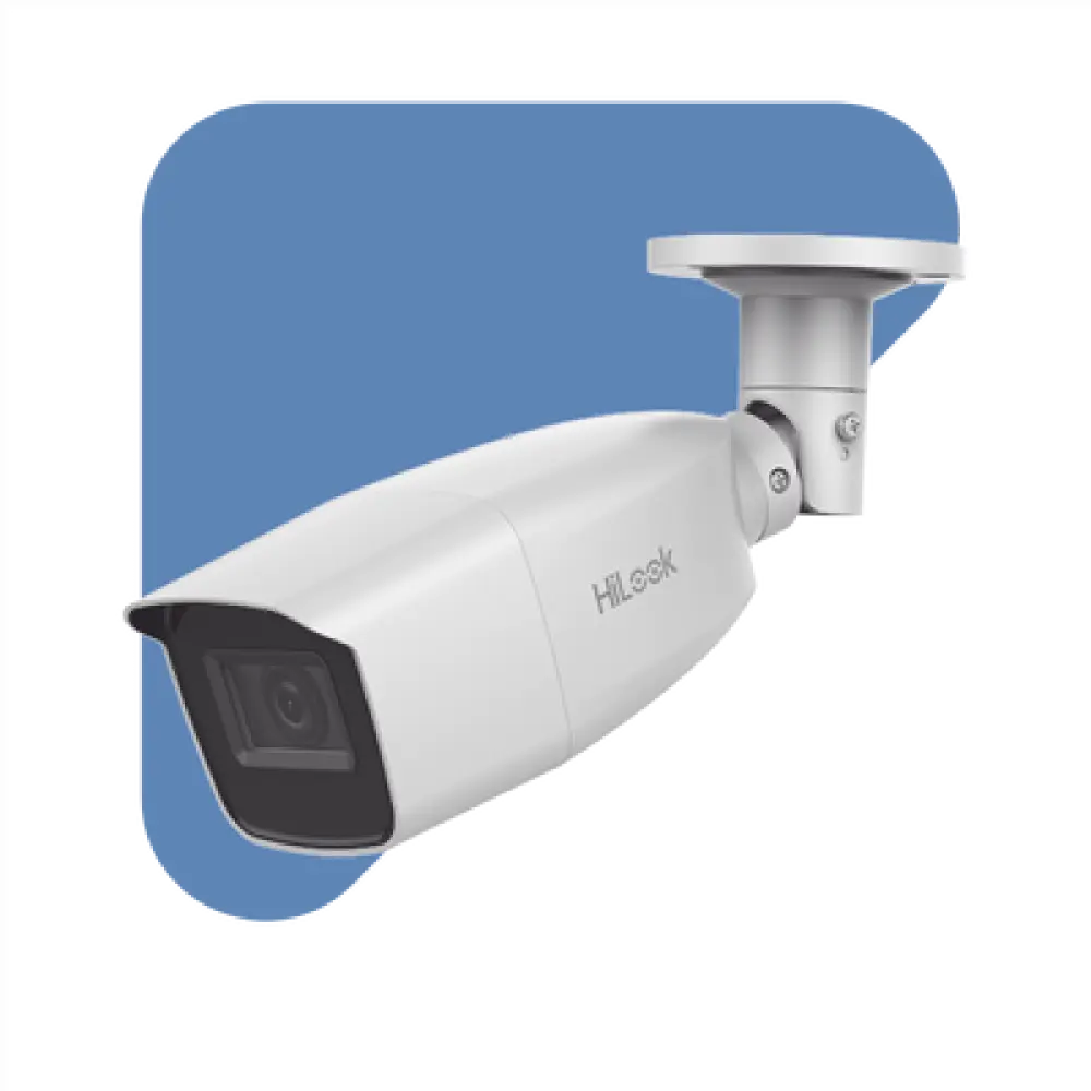 Cámara Bala TURBOHD / 2 Megapixel 1080p / Lente Varifocal 2.8-12 mm / IR EXIR 40 m (131.2 ft) / IP66 / Multiprotocolo TVI-AHD-CVI-CVBS / -40°C a 60°C