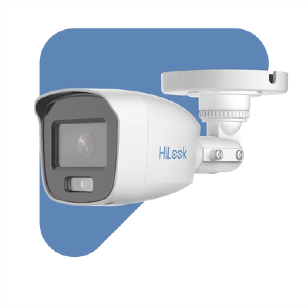 Cámara Bala TURBOHD / 2 Megapixel 1080p / Color 24/7 / Luz Blanca 20 m (65.6 ft) / Lente 2.8 mm 105° / Audio Integrado / IP66