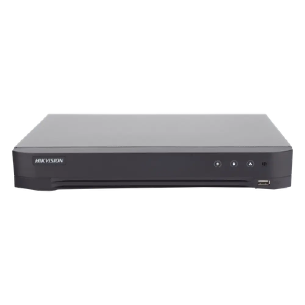 DVR Pentahíbrido / 4 Canales TURBOHD + 2 Canales IP / 3K Lite 5 Megapixel / Audio Bidireccional Coaxitron / Reconocimiento Facial / AcuSense / 1 Bahía HDD 10 TB