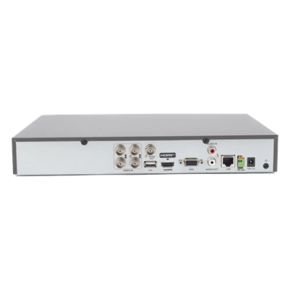 DVR Pentahíbrido / 4 Canales TURBOHD + 2 Canales IP / 3K Lite 5 Megapixel / Audio Bidireccional Coaxitron / Reconocimiento Facial / AcuSense / 1 Bahía HDD 10 TB