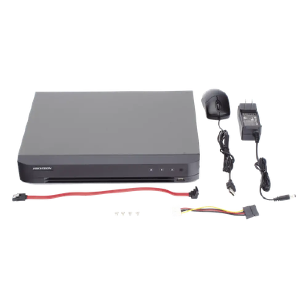 DVR Pentahíbrido / 16 Canales (8 TURBOHD + 8 IP) / 8 Megapixel (4K) / Audio Bidireccional Coaxitron / Reconocimiento Facial / H.265+ / 1 Bahía HDD 10 TB