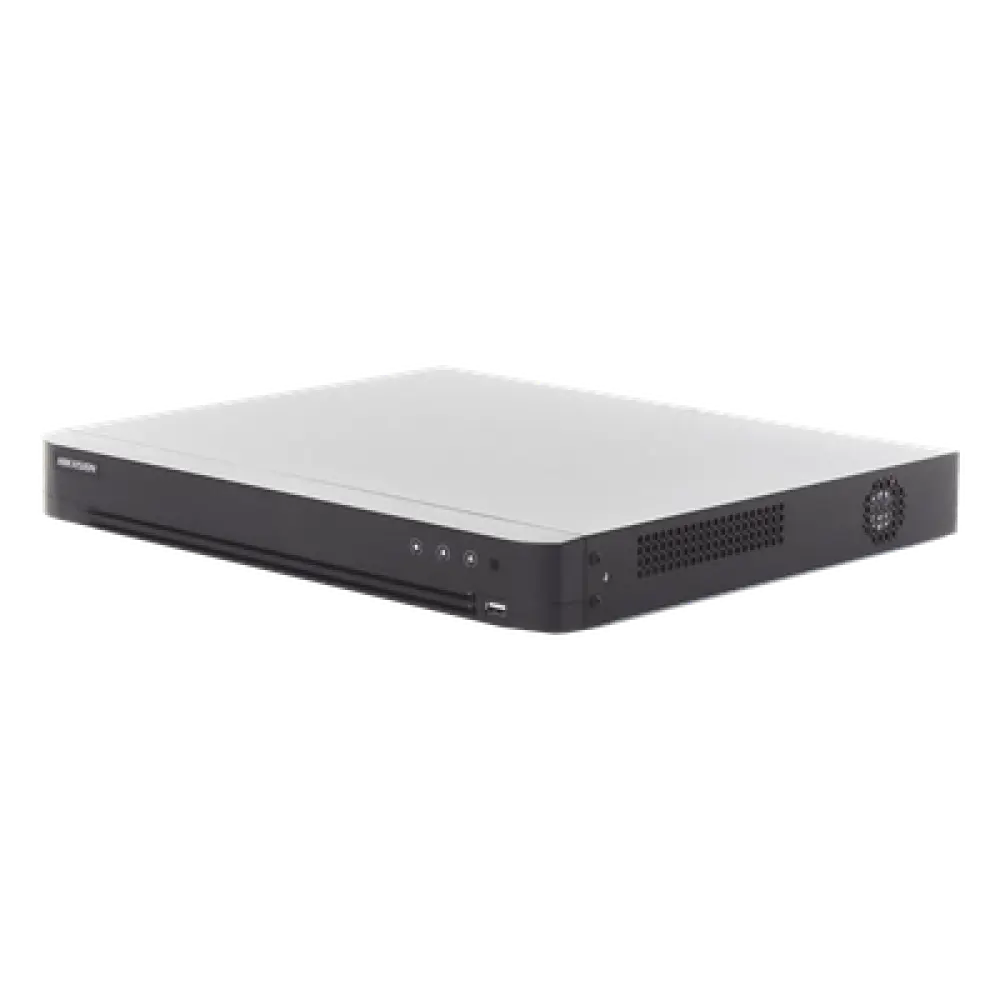 DVR 32 Canales TurboHD + 2 Canales IP / 2 Megapixel 1080p Lite / AcuSense IA / Audio por Coaxitron / H.265+ / Salida Full HD / 2 Bahías HDD 10TB