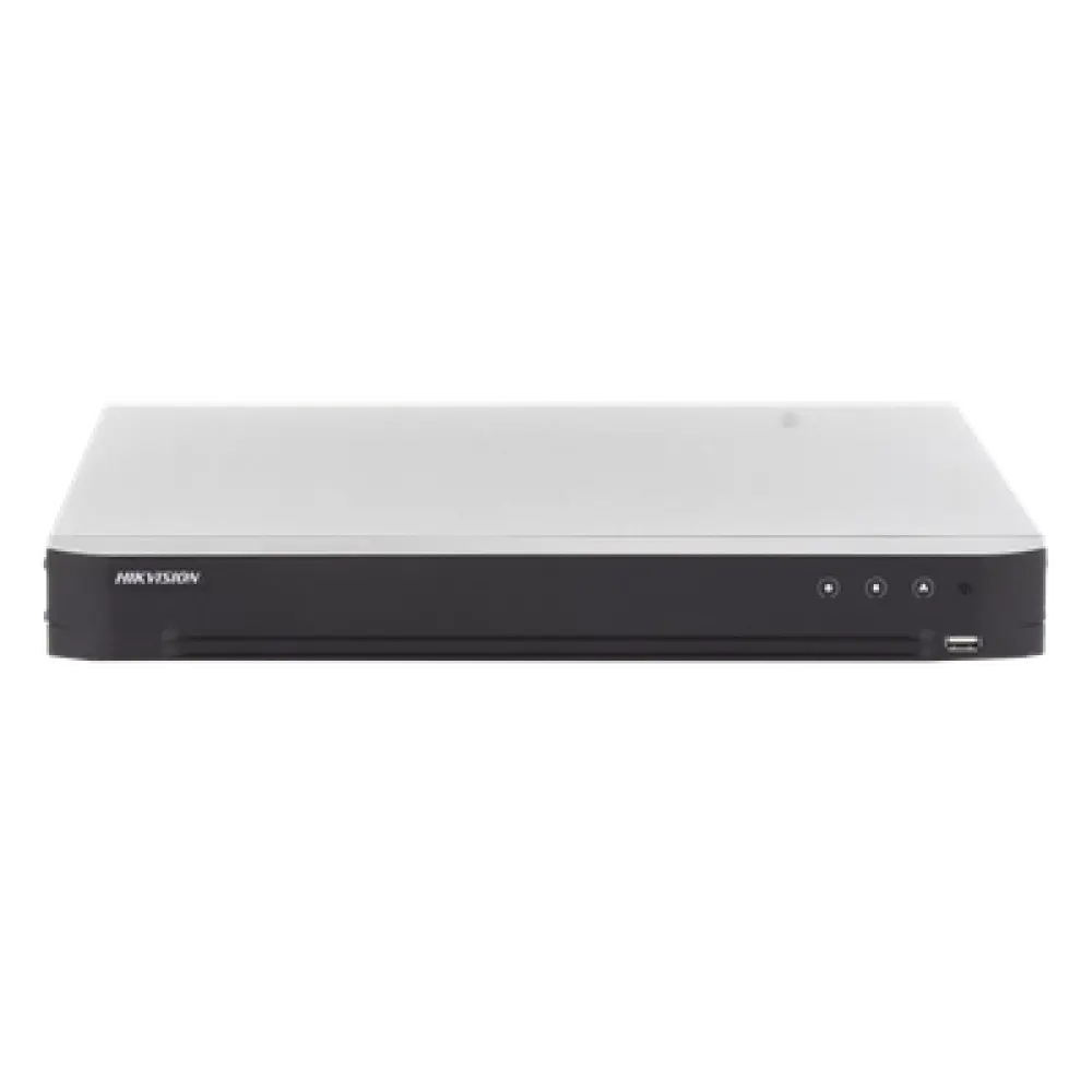 DVR 32 Canales TurboHD + 2 Canales IP / 2 Megapixel 1080p Lite / AcuSense IA / Audio por Coaxitron / H.265+ / Salida Full HD / 2 Bahías HDD 10TB