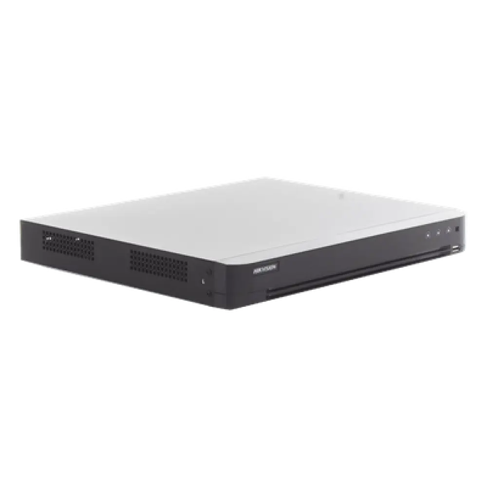 DVR 32 Canales TurboHD + 2 Canales IP / 2 Megapixel 1080p Lite / AcuSense IA / Audio por Coaxitron / H.265+ / Salida Full HD / 2 Bahías HDD 10TB