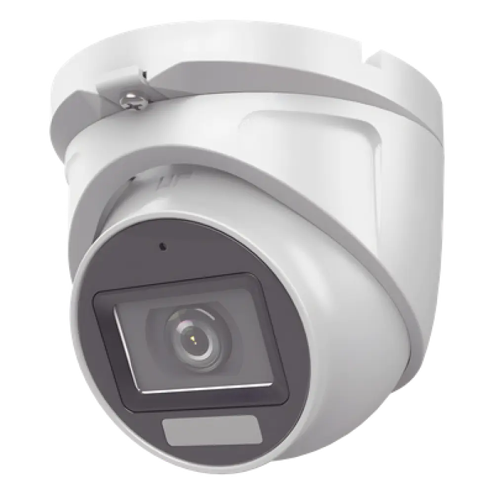 Cámara Turret TURBOHD / 2 Megapixel / Dual Light 30 m (98.4 ft) IR + 20 m (65.6 ft) Luz Blanca / Lente 2.8 mm / 100° de Visión / IP66 / Audio por Coaxitron / 4 en 1 Seleccionable