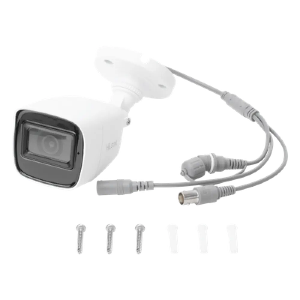 Cámara Bala TURBOHD / 2 Megapixel 1080p / Gran Angular 106.4° / IR EXIR 30 m (98.4 ft) / Audio por Coaxitron / IP66 / 4 Tecnologías