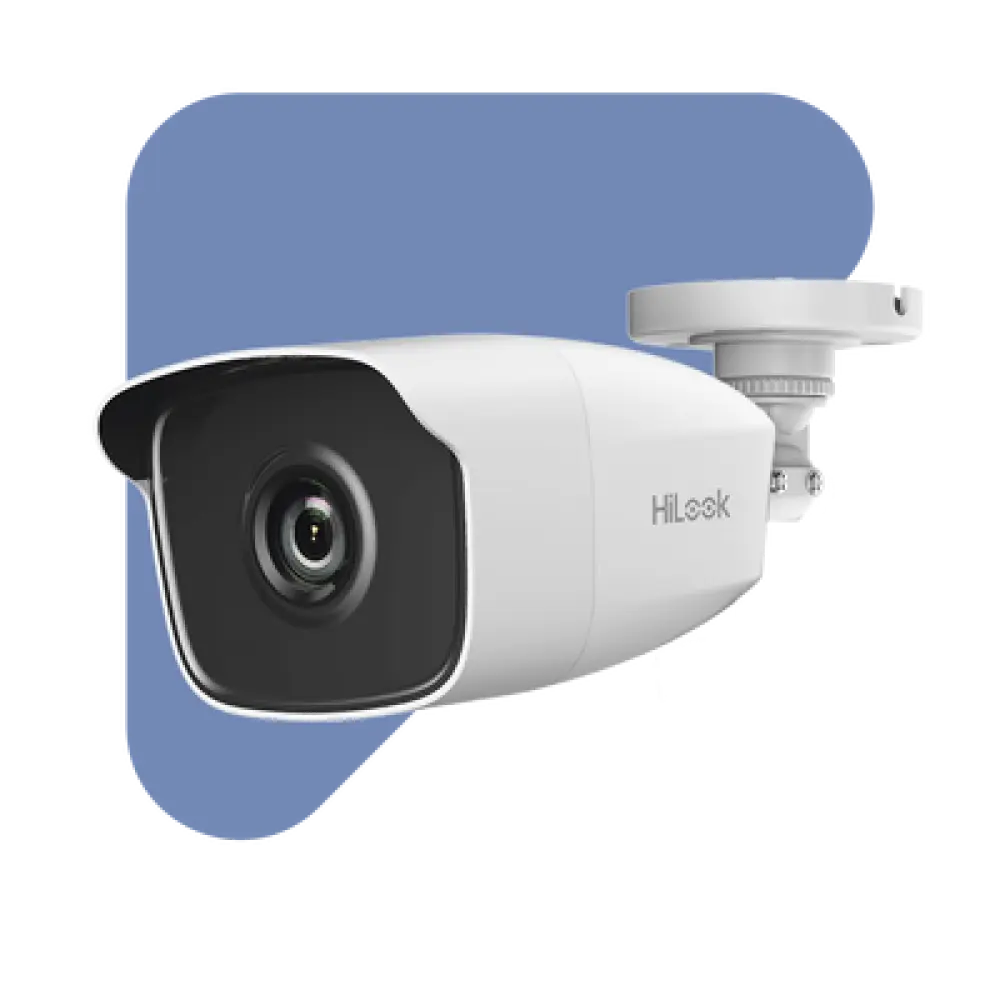 Cámara Bala TURBOHD / 2 Megapixel / Gran Angular 103° / Lente 2.8 mm / IR EXIR 40 m (131.2 ft) / 4 Tecnologías Seleccionables / IP66 / Metal