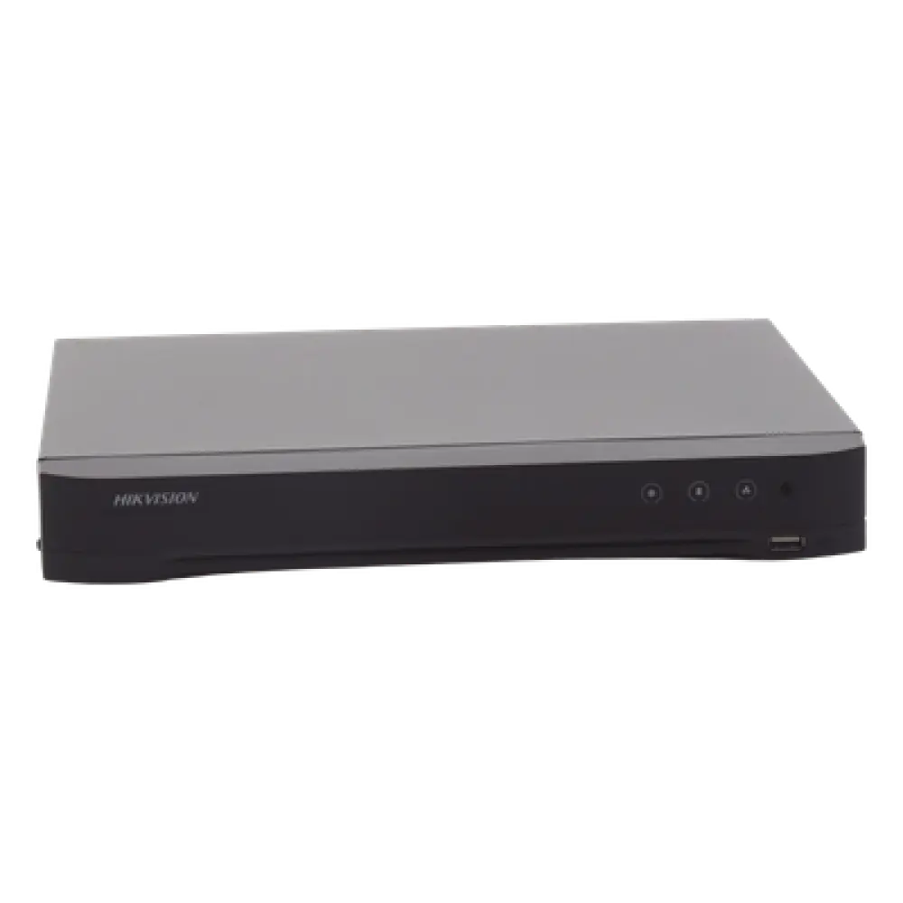 DVR 8 Canales TurboHD + 8 Canales IP / 8 Megapixel (4K) / Acusense (Evita Falsas Alarmas) / Audio por Coaxitron / 1 Bahía de Disco Duro / 8 Entradas de Alarma / 4 Salidad de Alarma / H.265+ 