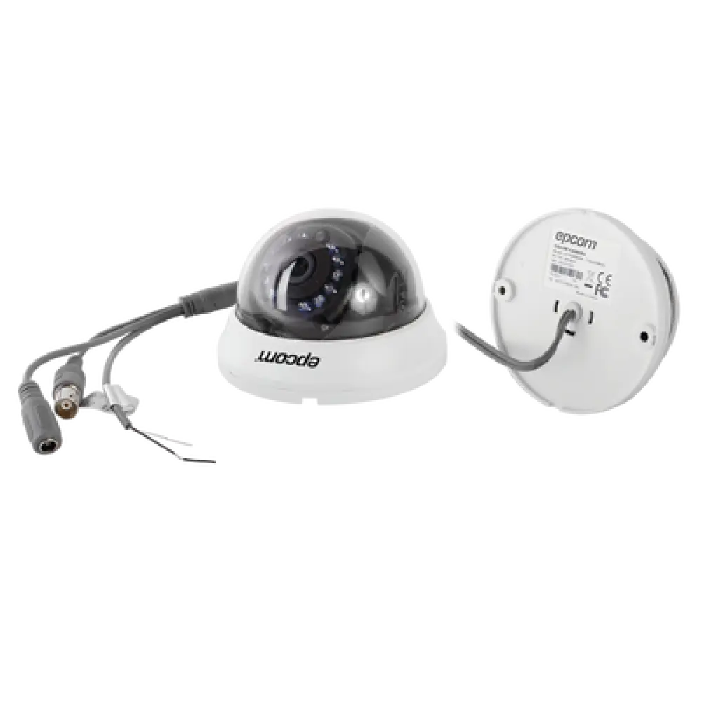 Domo TURBOHD 1 Megapixel (720p) / Gran Angular 92° / Lente 2.8 mm / Híbrida / IR Inteligente 20 mts / Interior 