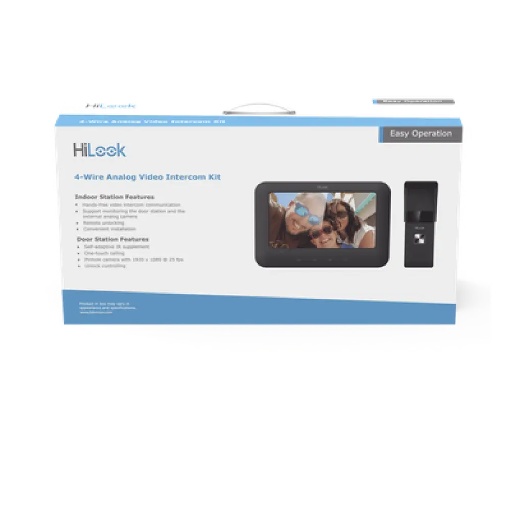 Kit de Videoportero Analógico / Pantalla LCD 7" / Frente de Calle IP65 / Visión Nocturna IR 2 m (6.6 ft) / Audio Bidireccional / Salida de Relé