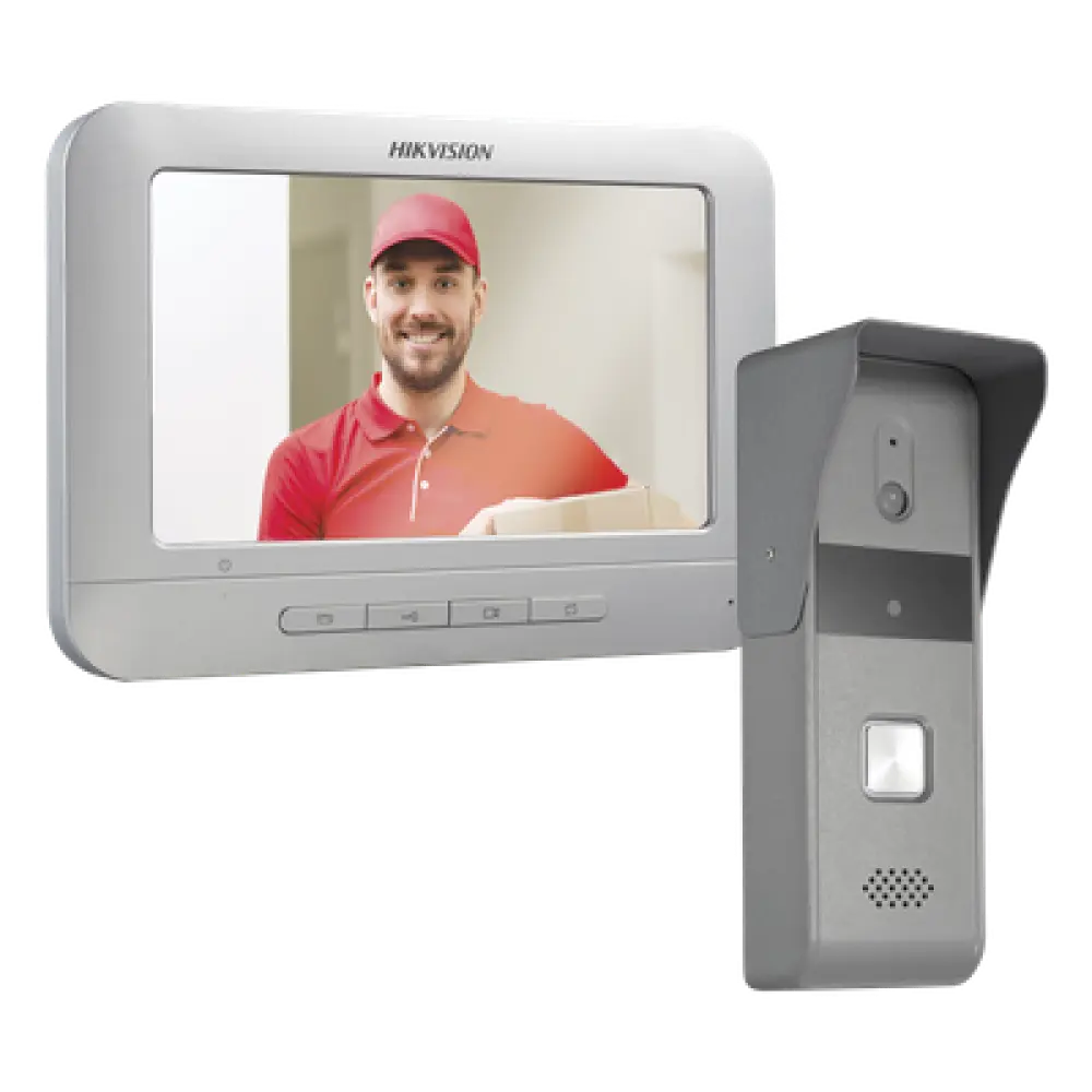 Kit de Videoportero Analógico / Pantalla LCD 7" / Resolución 800x400 / Cámara Pinhole 720x576 @ 30 fps / Ángulo 98° / IP65 / Expandible 3 Monitores y 2 Frentes de Calle