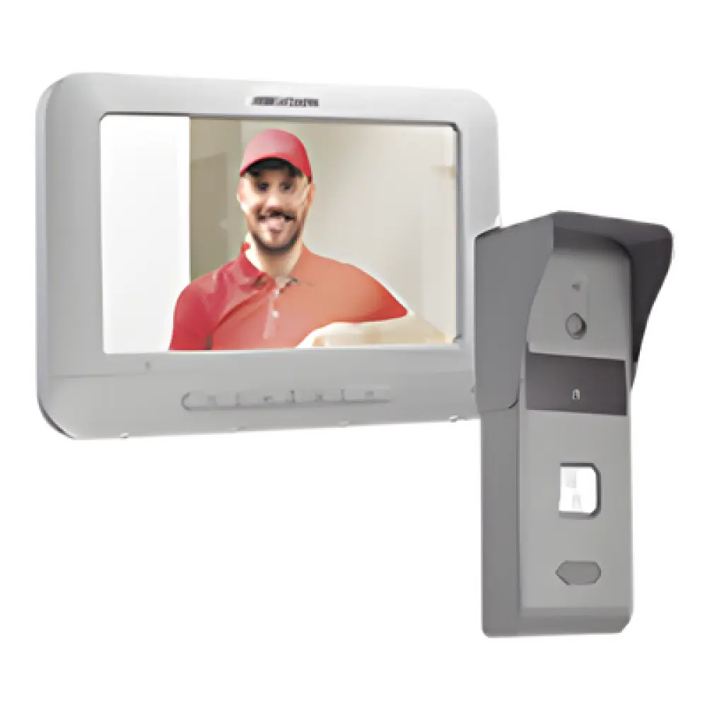 Kit de Videoportero Analógico / Pantalla LCD 7" / Resolución 800x400 / Cámara Pinhole 720x576 @ 30 fps / Ángulo 98° / IP65 / Expandible 3 Monitores y 2 Frentes de Calle
