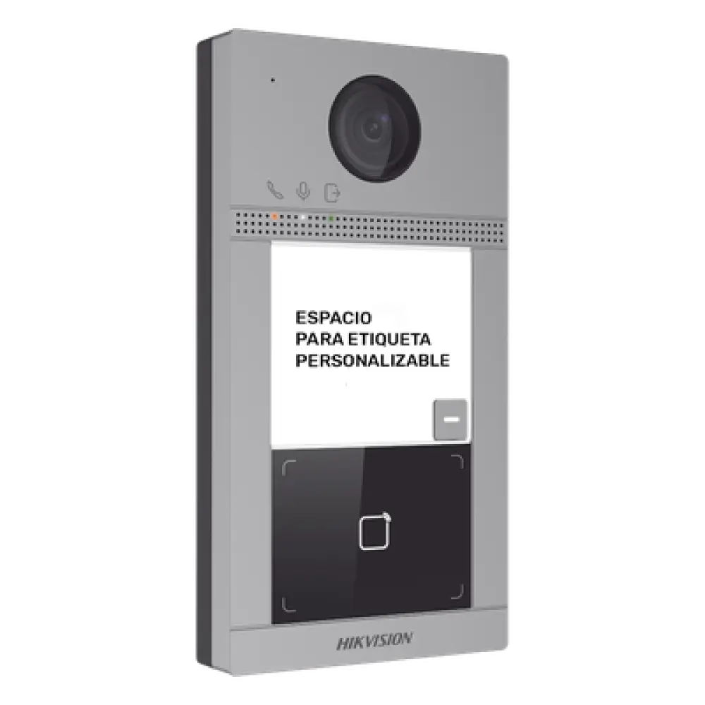 Videoportero IP / 2 Megapixel / PoE / IP65 + IK08 / 1 Departamento / Lector Mifare / 2 Puertas / 6 Monitores / Visión Nocturna IR 3m / Ángulo 129°