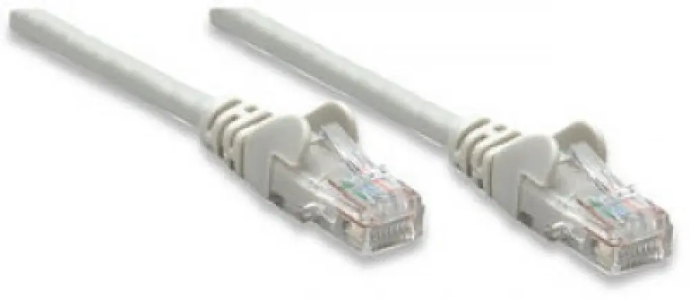 Cable de red UTP, Cat5e, 4.2m (14ft), 100% Cobre, Contactos chapa de oro, Cable Patch Gris INTELLINET 319812