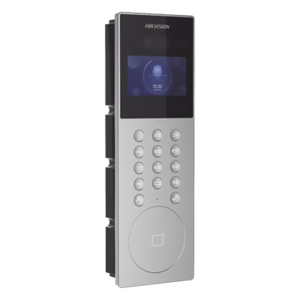 Videoportero IP Multiapartamento / 1080p HD / Reconocimiento Facial IA / Pantalla 4.3' / 5,000 Rostros / 25,000 Tarjetas / IP65 / 500 Departamentos / 9 Frentes de Calle