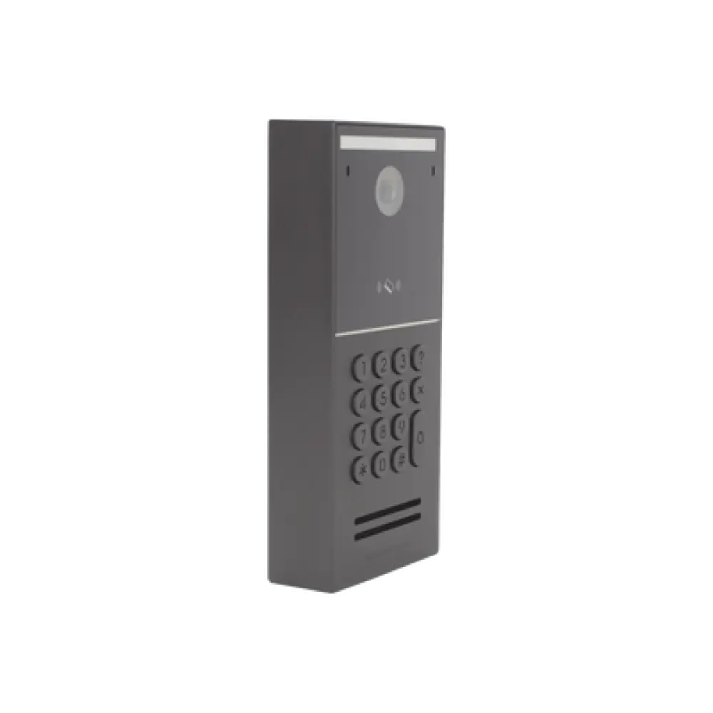 Videoportero IP Inteligente / 2K Ultra HD 4 MP / Ángulo 127° / IA ISP con Análisis de Comportamiento / Lector RFID Dual 13.56 MHz y 125 kHz / 5000 Tarjetas / PoE Integrado / IP66 IK10