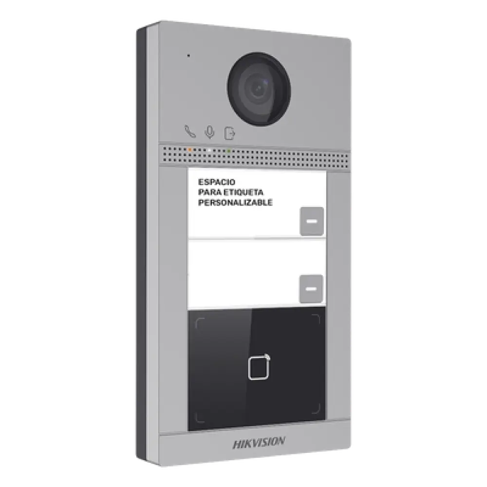 Videoportero IP / 2 Megapixel / PoE / IP65 + IK08 / 2 Departamentos / 2 Puertas / 6 Monitores / 129° / IR 3m (9.84 ft)