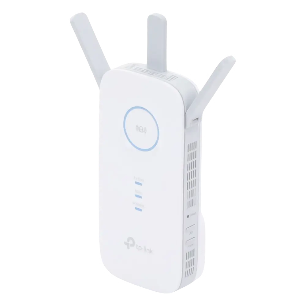 Repetidor / Extensor de Cobertura WiFi AC, 1750 Mbps, doble banda 2.4 GHz y 5 GHz, con 1 puerto 10/100/1000 Mbps, 3 antenas externas