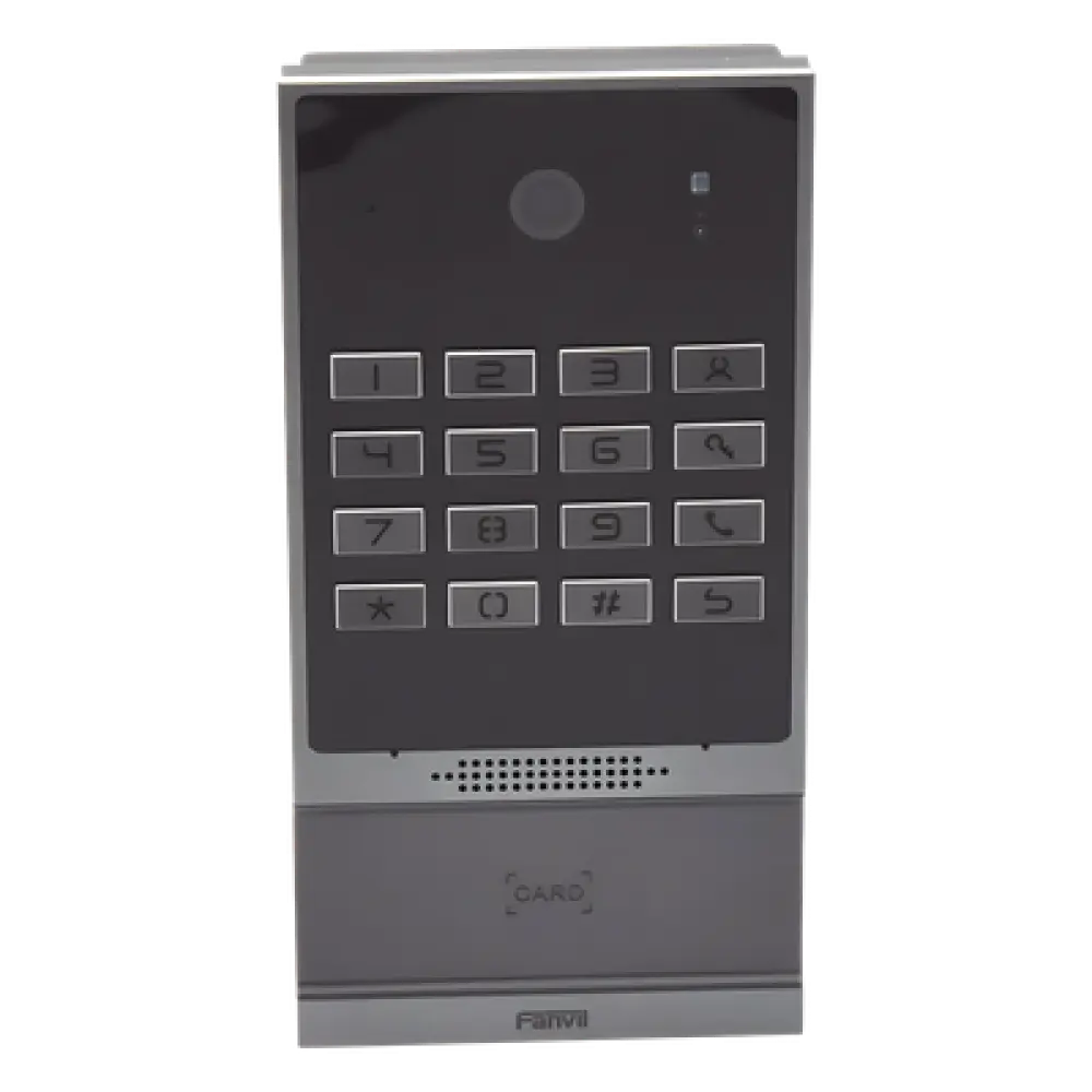 Videoportero SIP / 2 Megapixel / IP66 e IK07 / Teclado Iluminado / 10,000 Tarjetas RFID / PoE / 2 Relevadores