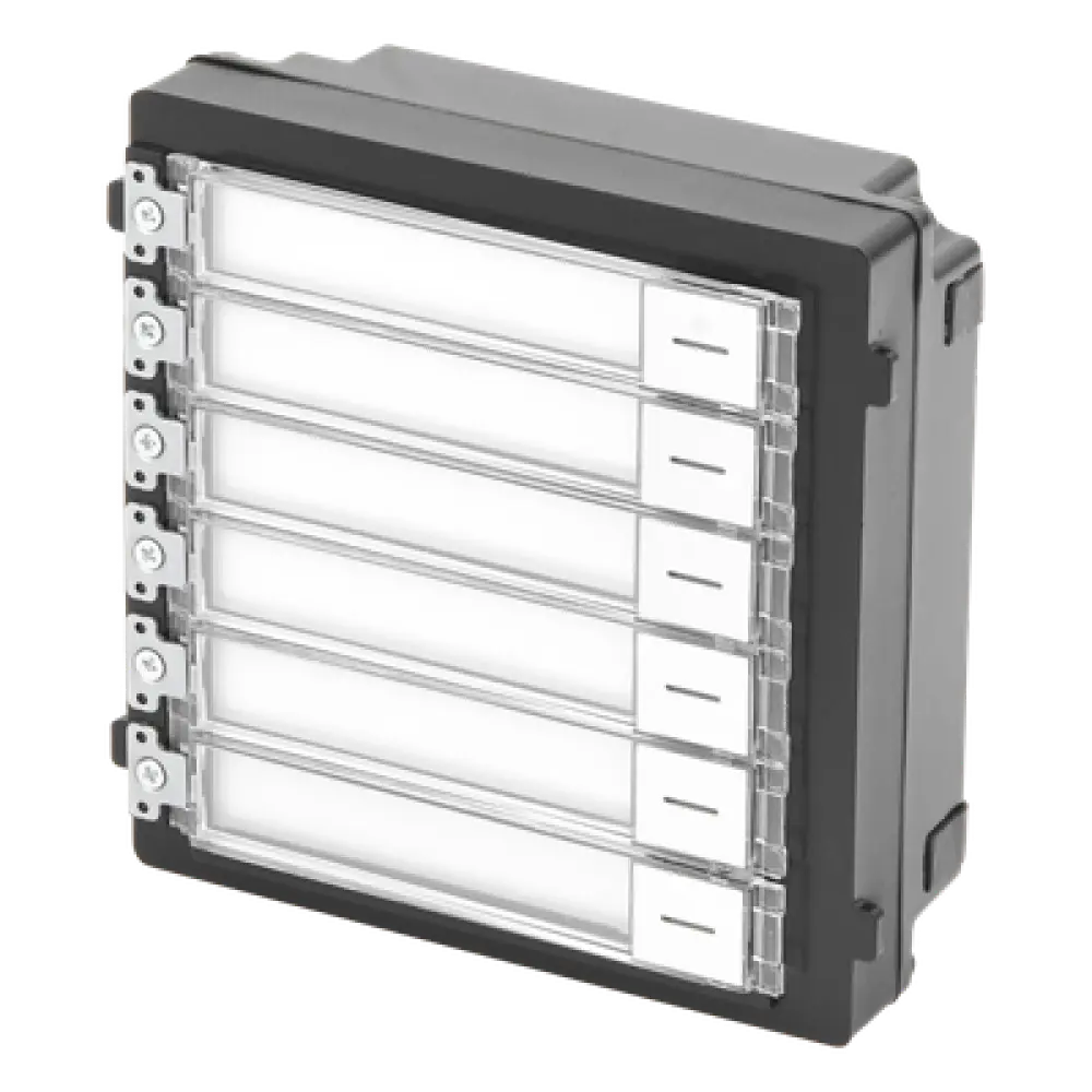 Módulo de Botones para Videoportero Modular / 6 Botones / Montaje Empotrado o Superficie / IP65 / Consumo 2 W