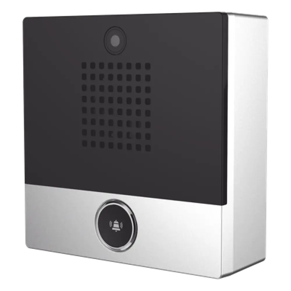 Intercomunicador IP de Video / HD 720p / 1 Botón / 2 Líneas SIP / PoE 802.3af / IP54 / Relé Integrado