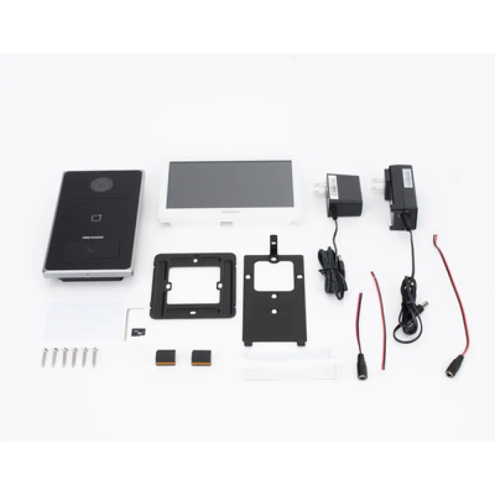 Kit de Videoportero IP / 2 Megapixel / IR 2.5 m (8.2 ft) / Pantalla Táctil 7" / Wi-Fi 2.4 GHz / Lector MiFARE / IP65