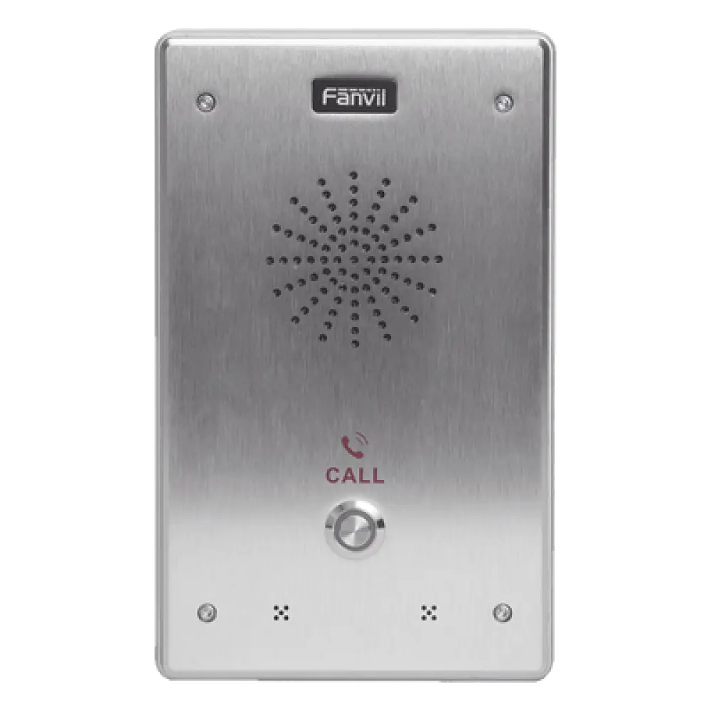 Intercomunicador IP / 2 Líneas SIP / 2 Relevadores / PoE 802.3af / Anti-Vandálico IP65 e IK10 / -40°C a 70°C