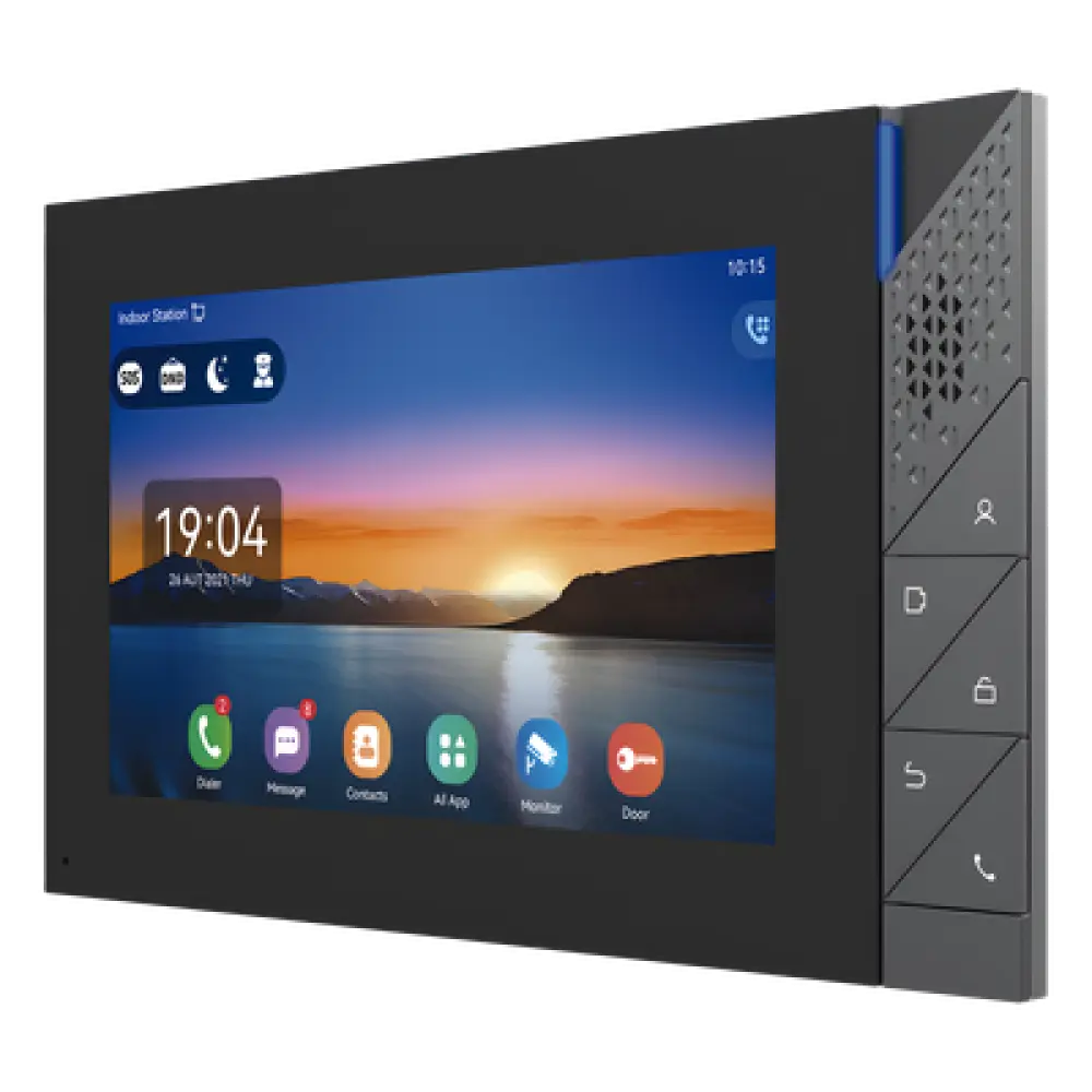 Monitor IP/SIP / Pantalla Táctil 7" / Android 9.0 / Wi-Fi Dual Band / Bluetooth 5.0 / PoE / 8 Entradas de Alarma