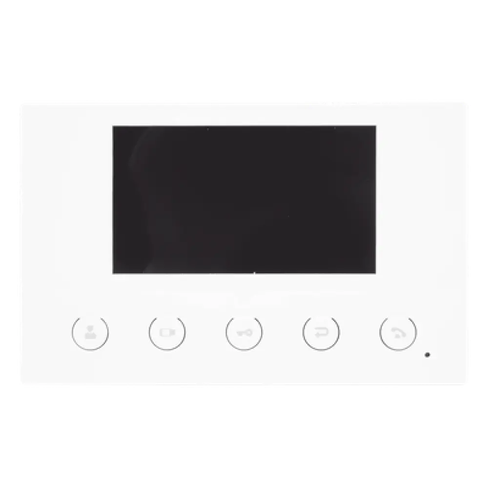 Monitor IP/SIP / Pantalla Capacitiva 4.3" / Wi-Fi 2.4 GHz / Audio HD Bidireccional / PoE / 8 Entradas de Alarma / RS485 / H.264 1080p