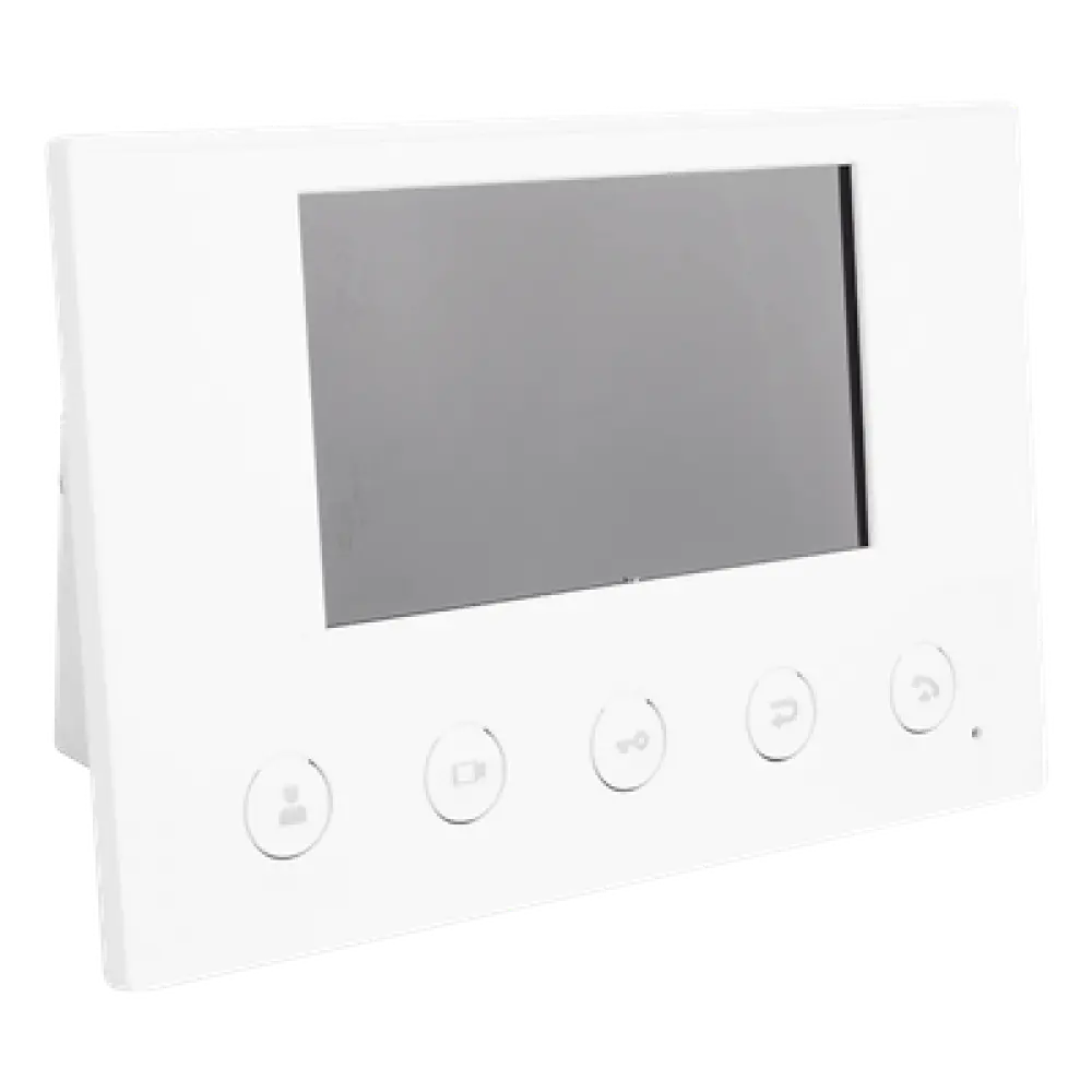 Monitor IP/SIP / Pantalla Capacitiva 4.3" / Wi-Fi 2.4 GHz / Audio HD Bidireccional / PoE / 8 Entradas de Alarma / RS485 / H.264 1080p