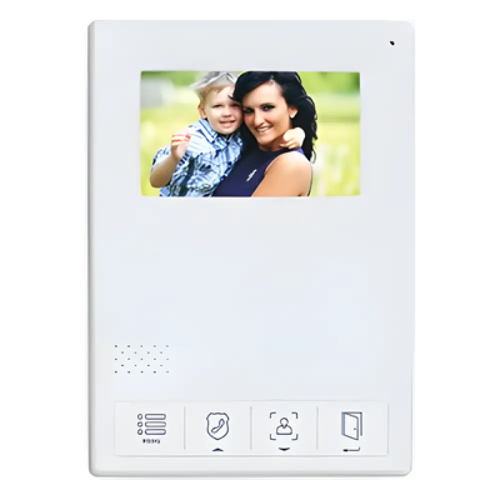 Monitor LCD Adicional / Pantalla 4.3 Pulgadas / Control Touch / Comunicación Bidireccional / Apertura de Puerta / Alimentación 110-240 VCA