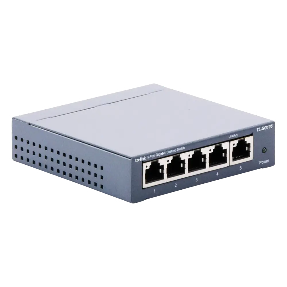 Switch Gigabit no administrable de 5 puertos 10/100/1000 Mbps