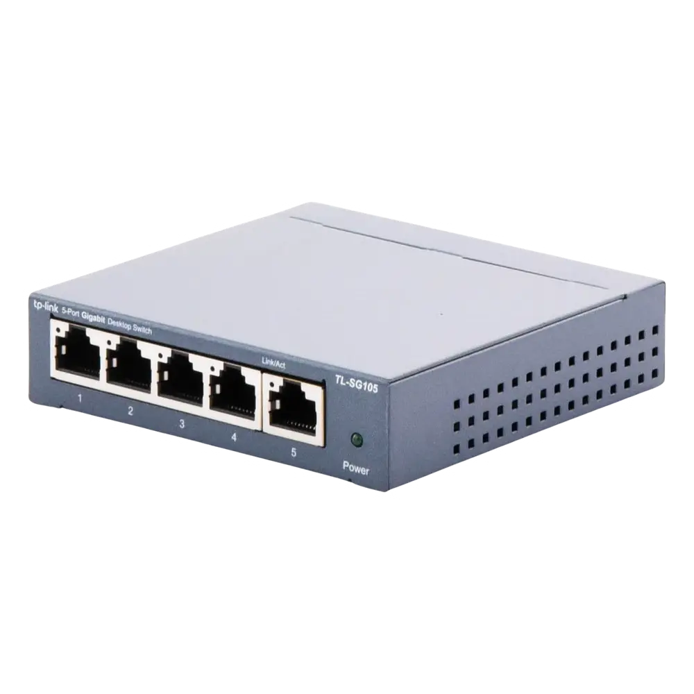Switch Gigabit no administrable de 5 puertos 10/100/1000 Mbps