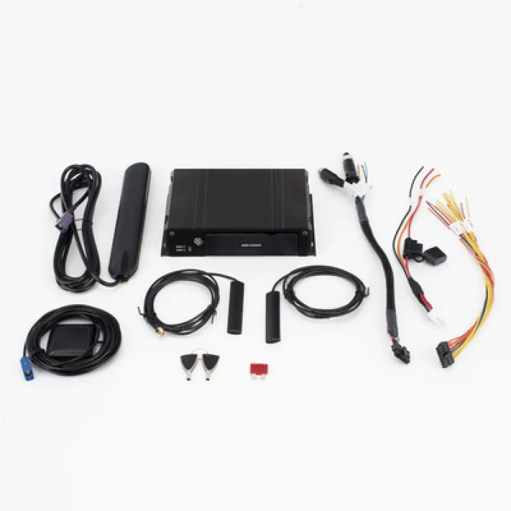 DVR Móvil / 4 Canales TURBOHD / 2 Megapixel (1080p) / IA Integrada ADAS+DSM+BSD / 4G + Wi-Fi Dual-Band + GPS / Dual SD 512 GB / Alimentación 9-32 VCC