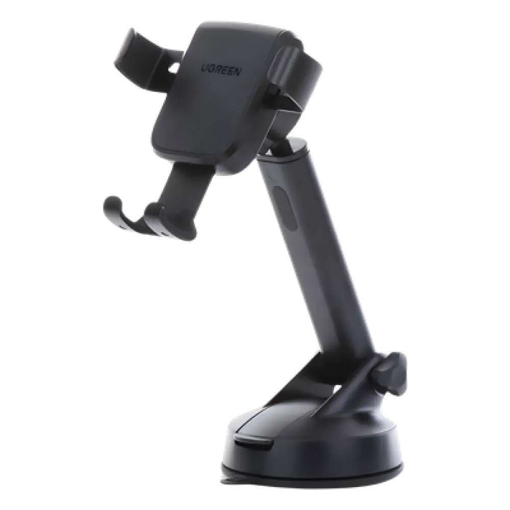 Soporte de Celular para Automóvil / Ventosa con Succión Fuerte / Rotación 360° / Brazo Telescópico Ajustable / Compatible 4.7'' a 7'' / Sujeción por Gravedad