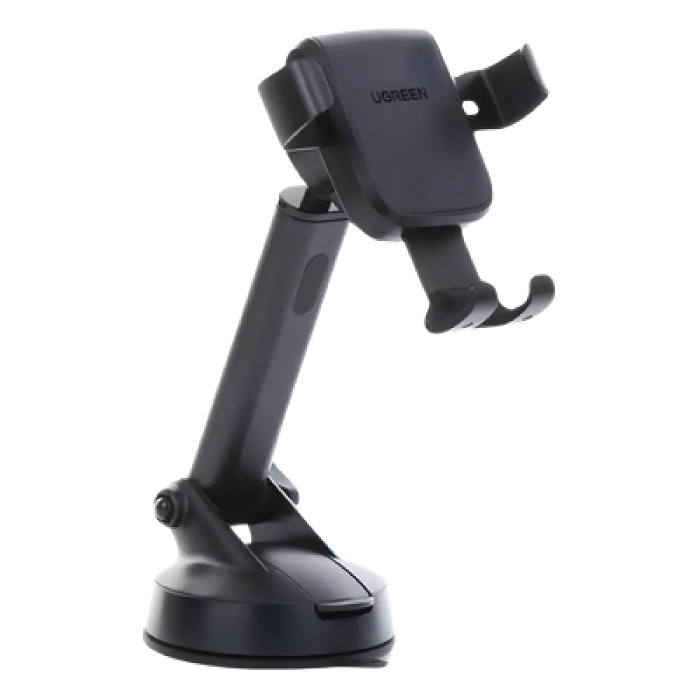 Soporte de Celular para Automóvil / Ventosa con Succión Fuerte / Rotación 360° / Brazo Telescópico Ajustable / Compatible 4.7'' a 7'' / Sujeción por Gravedad