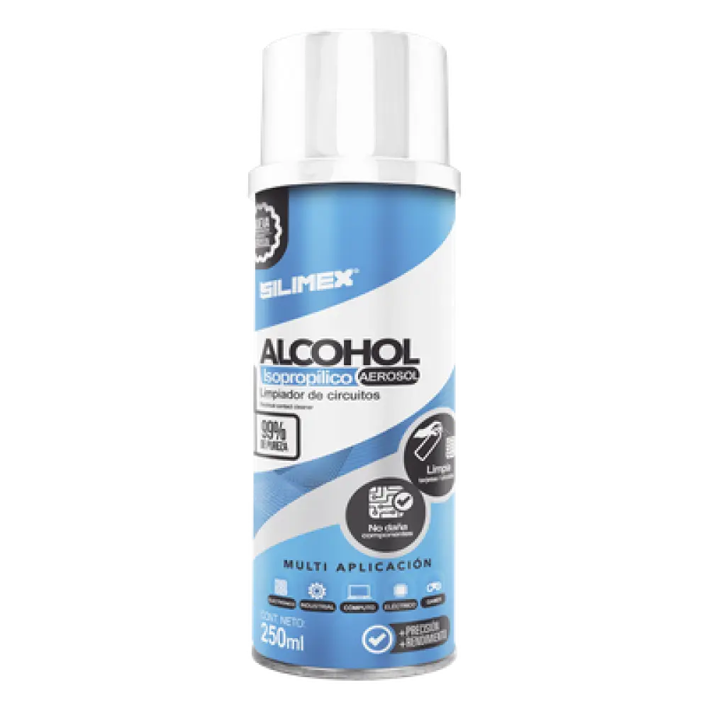 Limpiador en Aerosol / Alcohol Isopropílico / 250 ml / Sin Agitación / Evaporación Rápida / Antipolvo