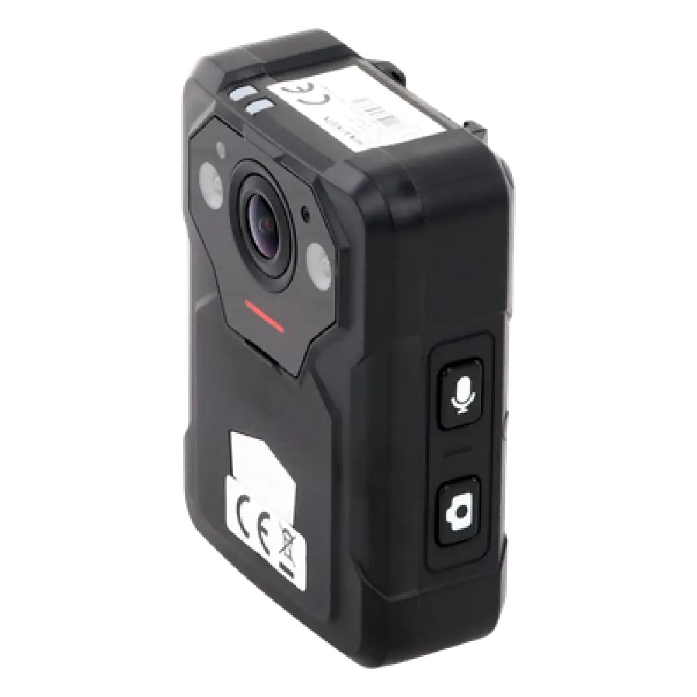 Cámara Corporal / 2K 4 Megapixel / Fotos 40 Megapixel / IR 3 m (9.8 ft) / IP67 / 64 GB / GPS / 12 Horas Grabación