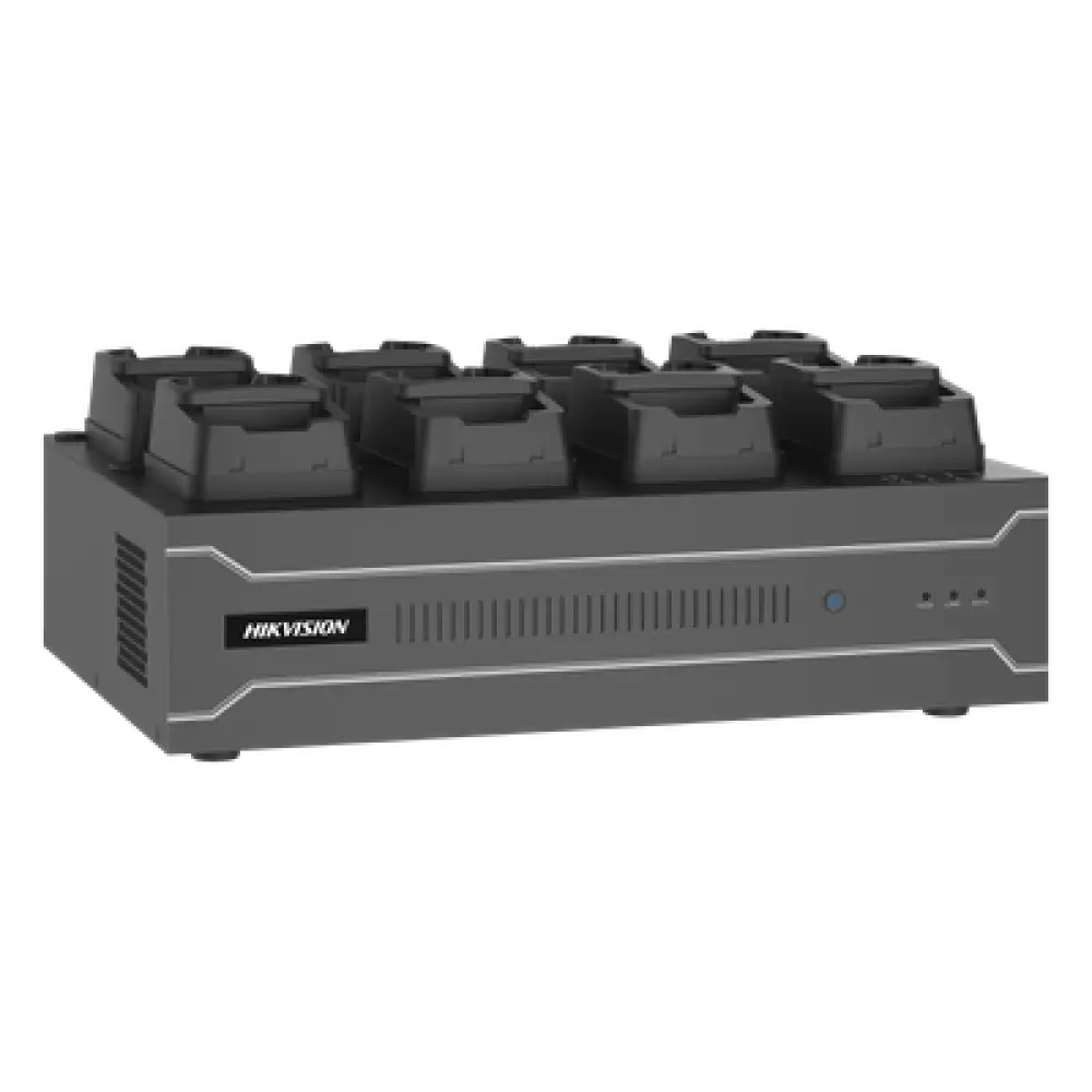 Dock Station de Escritorio / 8 Puertos Body Cams / Dual Gigabit / 4 Bahías HDD / ANR / Cobertura Cíclica / -10°C a 55°C