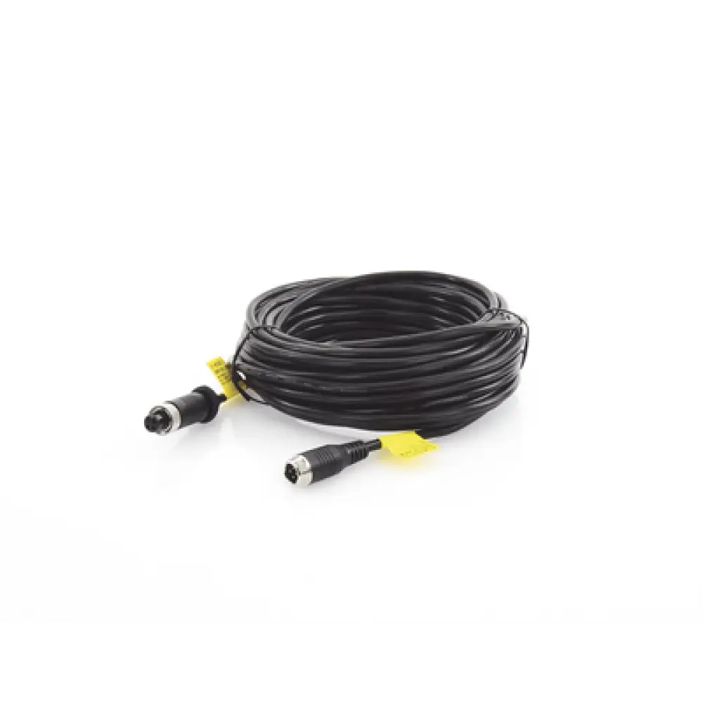 Cable Extensor de Vídeo y Audio / 10 m (32.8 ft) / Conector M12-4P Circular / Transmisión Triple / Material PVC-45P y LD-PE UL20276 / RoHS