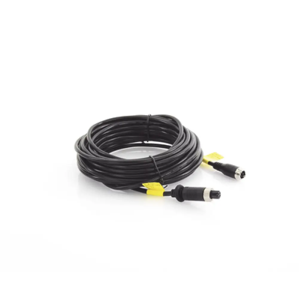 Cable Extensor de Vídeo y Audio / 10 m (32.8 ft) / Conector M12-4P Circular / Transmisión Triple / Material PVC-45P y LD-PE UL20276 / RoHS