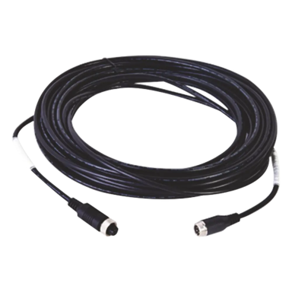 Cable Extensor de Video y Audio / 4 m (13.1 ft) / Conector Aviación M12-4P / Transmisión Simultánea / Alimentación Integrada / Protección Ambiental