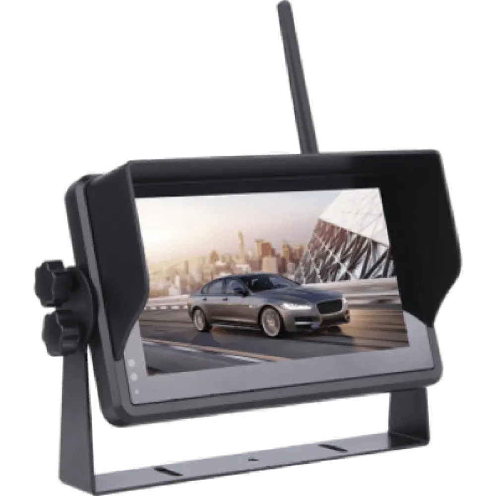 Monitor para Sistema de Reversa / 7 Pulgadas Táctil / 2 Cámaras Simultáneas / Soporte 4 Cámaras / IR 11 LEDs / -20°C a 70°C