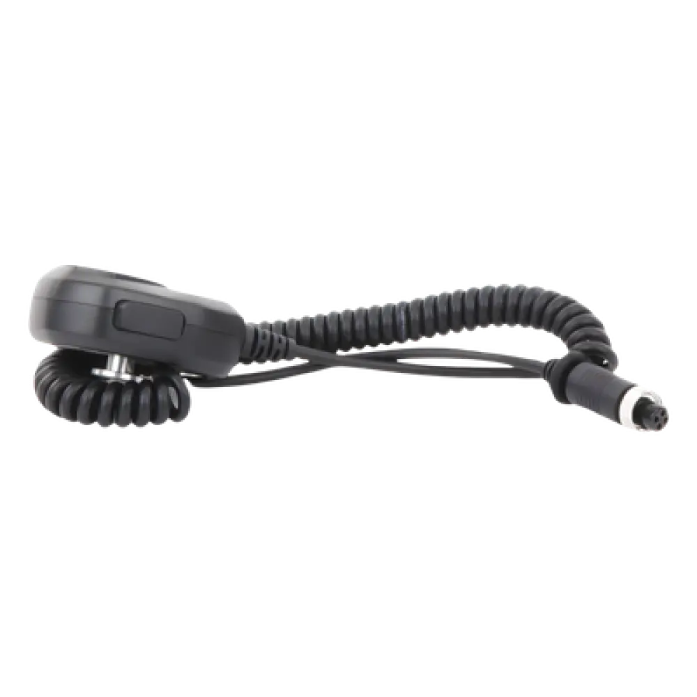 Micrófono de Solapa para DVR Móvil / Audio Bidireccional / Cable 2 m (6.6 ft) / Conector de Aviación / Operación PTT / -20°C a 70°C
