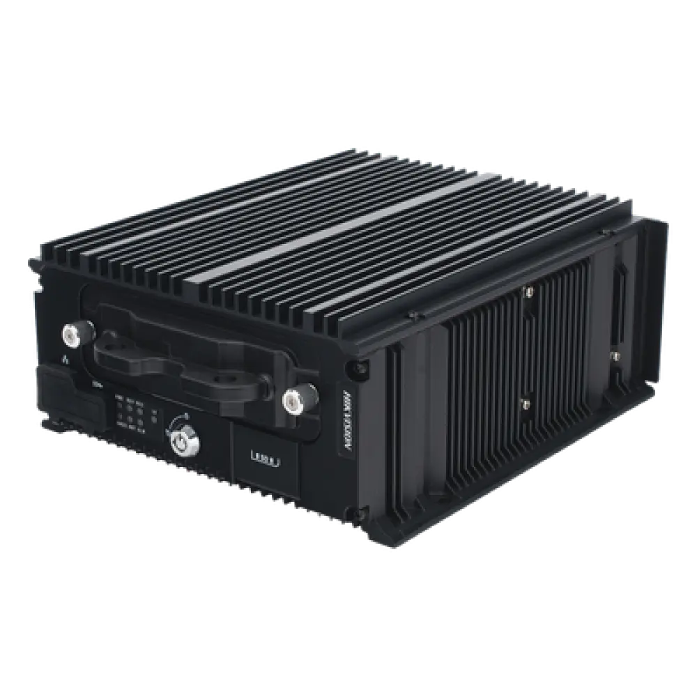 DVR Móvil Híbrido / 12 Canales / 4 TURBO HD + 8 IP PoE / H.265 / 2 Megapixel / 4G / WiFi / GPS+GLONASS / SSD 4 TB / 9-36 VDC / Sin Ventilador