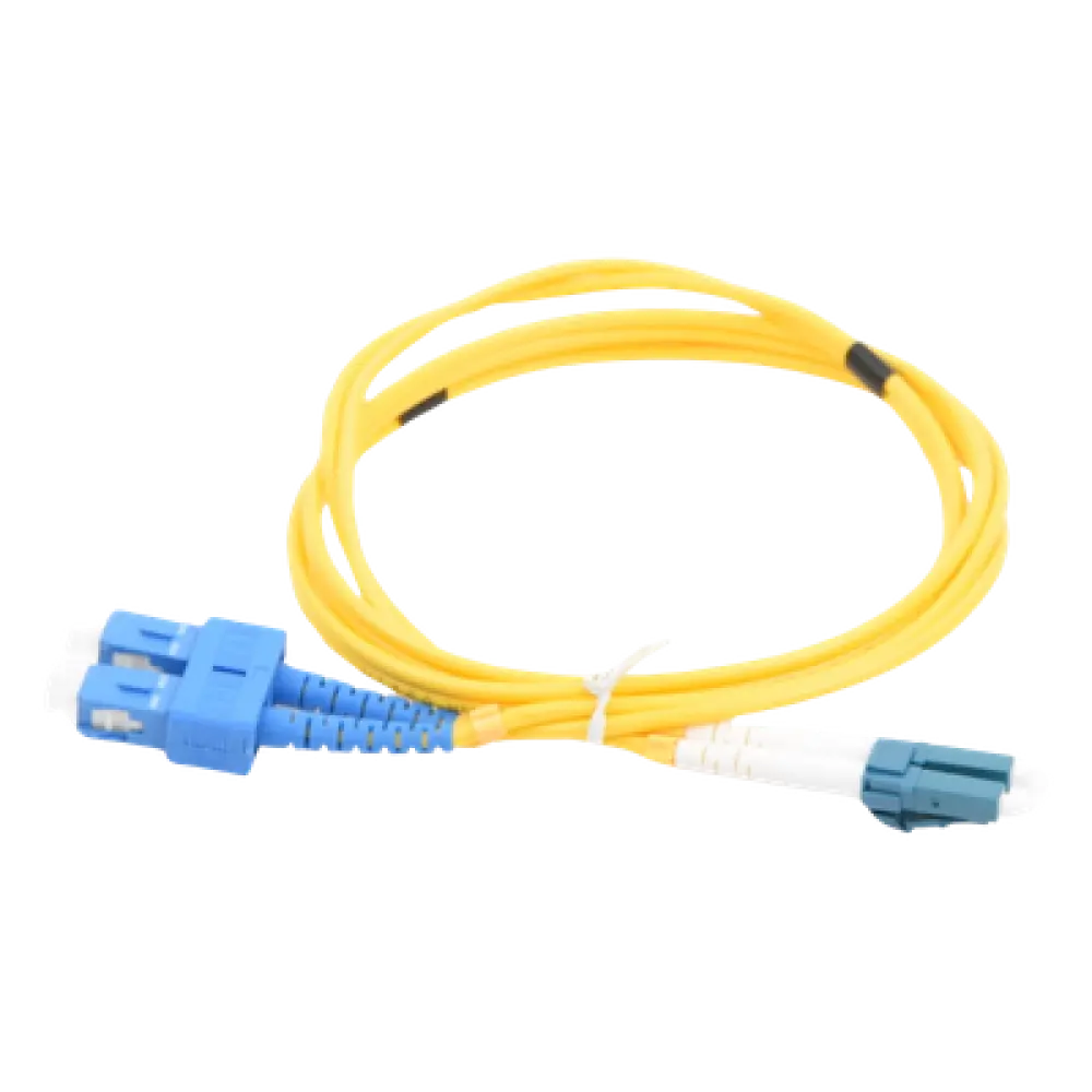 Jumper de Fibra Óptica / Monomodo 9/125 / LC/SC Duplex / 1 Metro (3.28 Pies) / ITU-T G.652.D