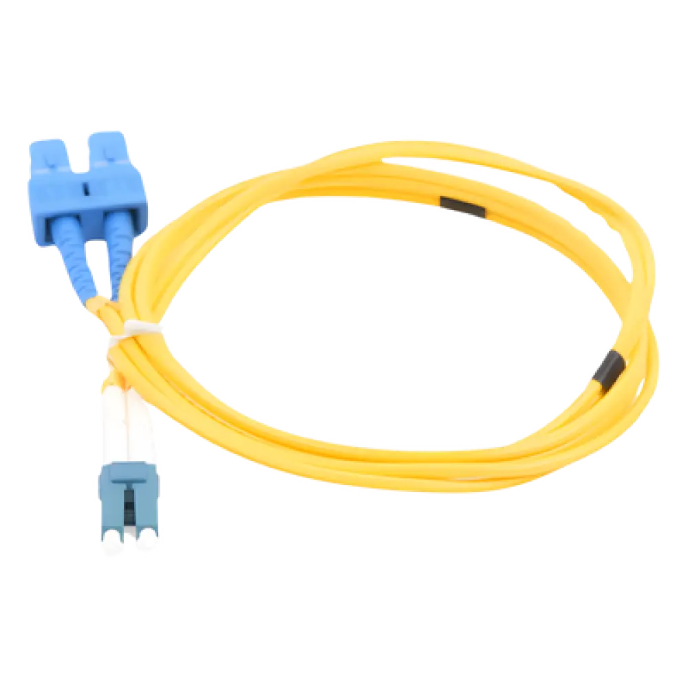 Jumper de Fibra Óptica / Monomodo 9/125 / LC/SC Duplex / 1 Metro (3.28 Pies) / ITU-T G.652.D